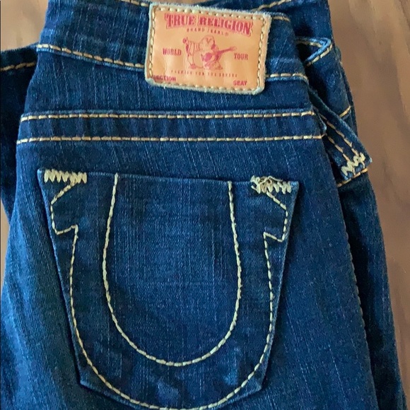 True Religion dark blue jeans worn 2 times - Picture 2 of 6